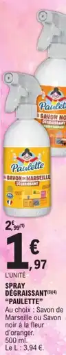 E.Leclerc Paulette spray degraissant offre