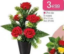 Kandy Pot de 5 roses offre