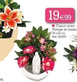 Kandy Coeur avec vierge et roses offre
