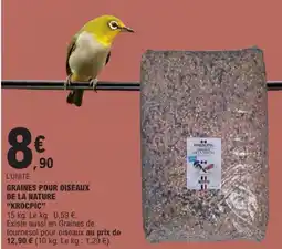 E.Leclerc KROCPIC GRAINES POUR OISEAUX offre