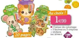 Kandy Pagès - cahier de coloriage + 5 feutres ou 5 crayons + stickers offre