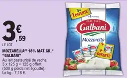 E.Leclerc Galbani Mozzarella offre