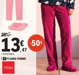 E.Leclerc Tissaia Pyjama femme offre