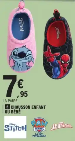 E.Leclerc Stitch CHAUSSON ENFANT offre