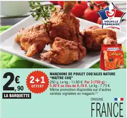 E.Leclerc Express Maître coq manchons de poulet coq'ailes nature offre