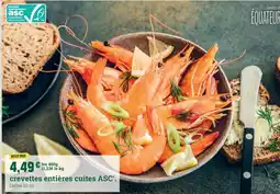 Fresh ASC crevettes entières cuites offre
