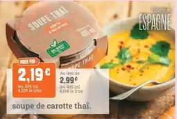 Fresh Soupe de carotte thai offre