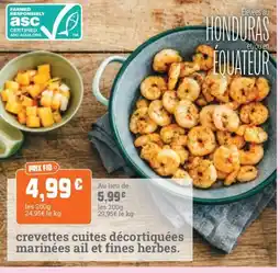 Fresh crevettes cuites décortiquées offre