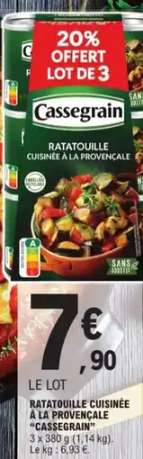 E.Leclerc Cassegrain Ratatouille cuisinée à la provençale offre