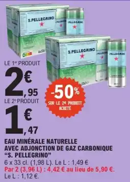 E.Leclerc S.PELLEGRINO EAU MINÉRALE NATURELLE offre