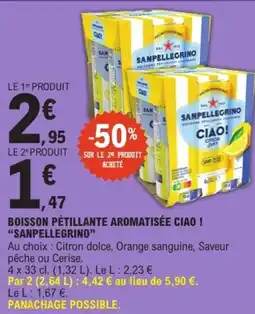 E.Leclerc SANPELLEGRINO BOISSON PÉTILLANTE AROMATISÉE CIAO offre