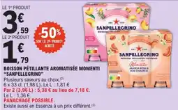 E.Leclerc SANPELLEGRINO BOISSON PÉTILLANTE AROMATISÉE MOMENTI offre