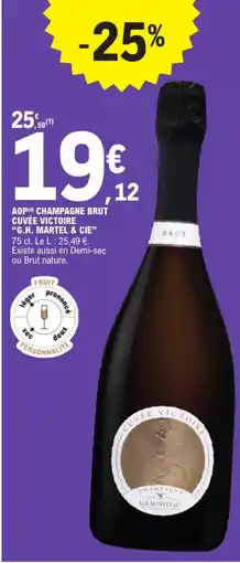 E.Leclerc G.h. martel & cie aop champagne brut cuvée victoire offre