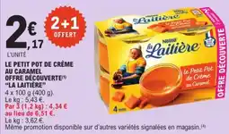 E.Leclerc La Laitière Le Petit Pot de Crème au Caramel offre