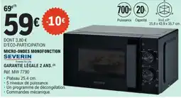 E.Leclerc SEVERIN MICRO-ONDES MONOFONCTION offre