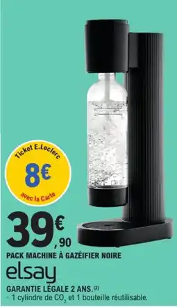 E.Leclerc elsay MACHINE À GAZÉIFIER NOIRE offre