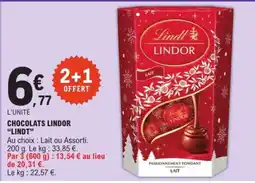 E.Leclerc Lindt CHOCOLATS LINDOR offre