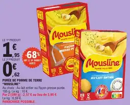 E.Leclerc Mousline Purée de pomme de terre offre
