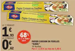 E.Leclerc Albal Papier Cuisson en Feuilles offre