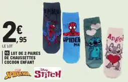 E.Leclerc SPIDER-MAN Stitch Chaussettes offre