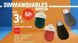 E.Leclerc Tissaia Mule homme ou femme offre