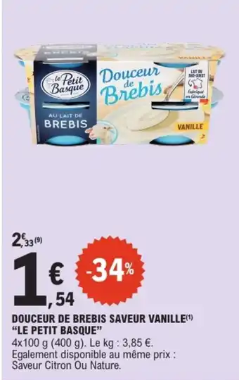 Le Petit Basque Douceur de Brebis