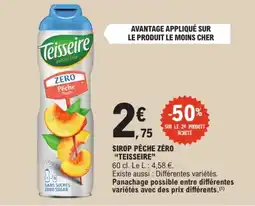 E.Leclerc Express Teisseire Sirop Pêche Zéro offre
