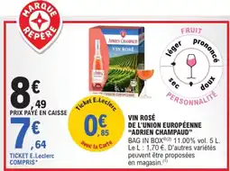 E.Leclerc Express Adrien Champaud Vin Rosé offre