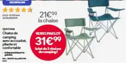 Decathlon Chaise de camping offre