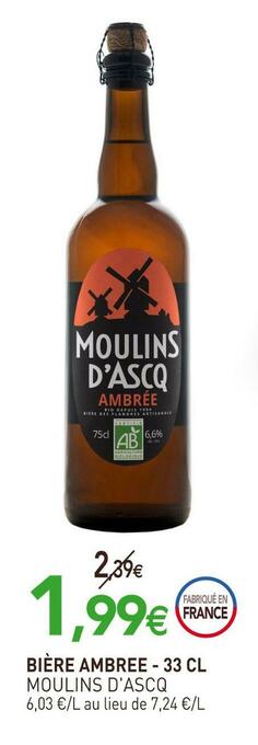 naturéO Moulins d'ascq bière ambree offre