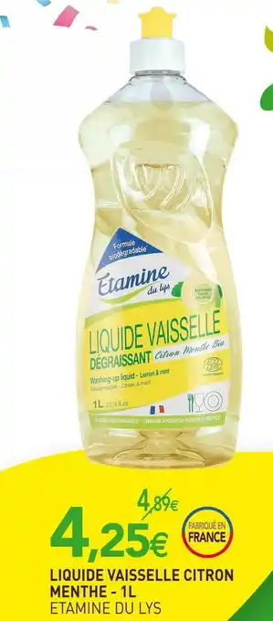 Etamine du lys liquide vaisselle citron menthe