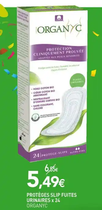 naturéO Organyc protèges slip fuites urinaires x 24 offre