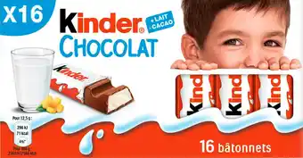 Match Kinder bâtonnets chocolat et lait offre