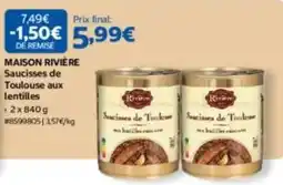 Costco Saucisses de toulouse aux lentilles offre