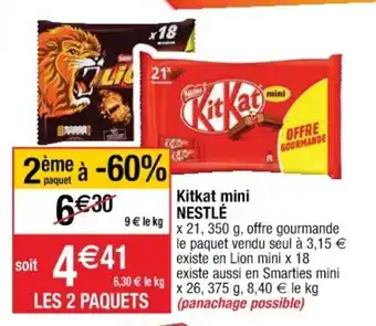 Cora x Carrefour Kitkat mini nestlé offre