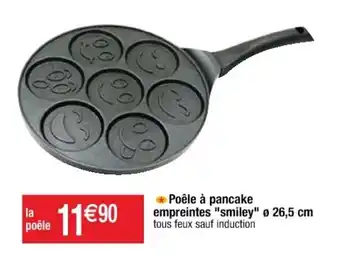 Cora x Carrefour Poêle à pancake empreintes "smiley" offre