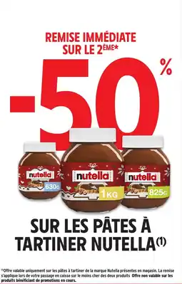 Intermarché Express Nutella sur les pätes à tartiner offre