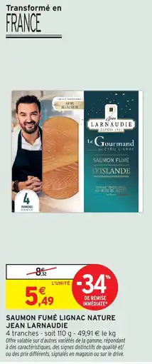 Intermarché Express JEAN LARNAUDIE SAUMON FUMÉ LIGNAC NATURE offre