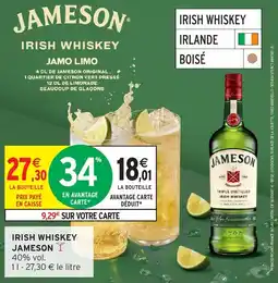 Intermarché Express Jameson irish whiskey offre