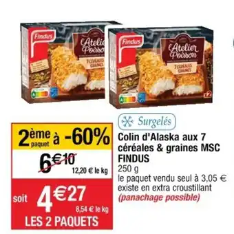 Cora x Carrefour Colin d'alaska aux 7 céréales & graines MSC FINDUS offre