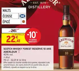 Intermarché Express Aberlour Scotch Whisky Forest Reserve 10 Ans offre