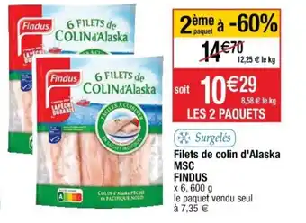 Filets de colin d'alaska MSC FINDUS