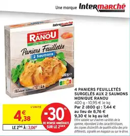 Intermarché Express Monique Ranou Paniers Feuilletés 2 Saumons offre
