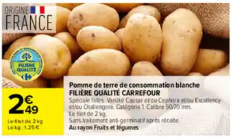Filière Qualité Carrefour Pomme de terre de consommation blanche
