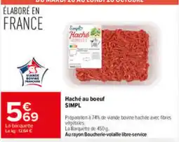 Carrefour Market SIMPL Haché au boeuf offre