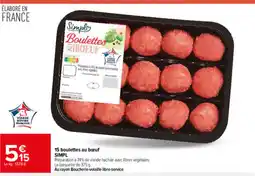 Carrefour Market SIMPL Boulettes au bœuf offre