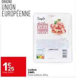 Carrefour Market SIMPL Lardons offre
