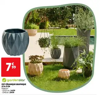 Pot céramique graphique