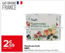 Carrefour Market SIMPL Yaourts aux fruits offre
