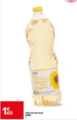 Carrefour Market SIMPL Huile de tournesol offre